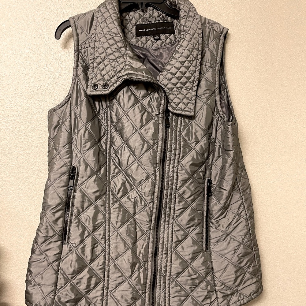 Marc New York Grey zip up vest XL